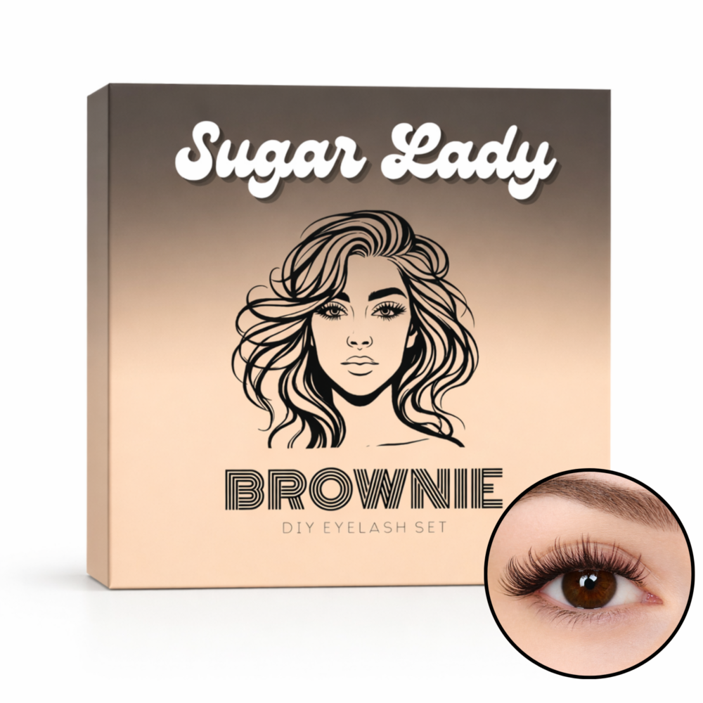 Zestaw Brownie - rzęsy bondingowe